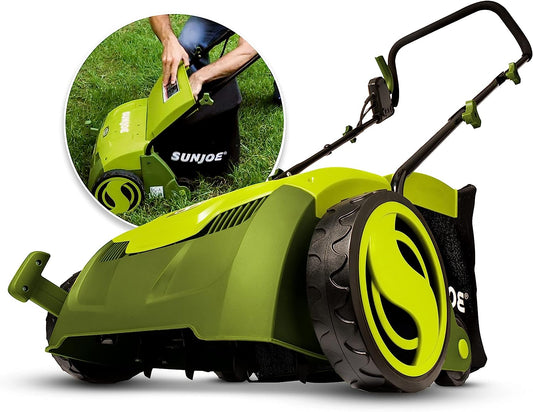 12-Amp 13-Inch Electric Dethatcher and Scarifier w/Removeable 8-Gallon Collection Bag