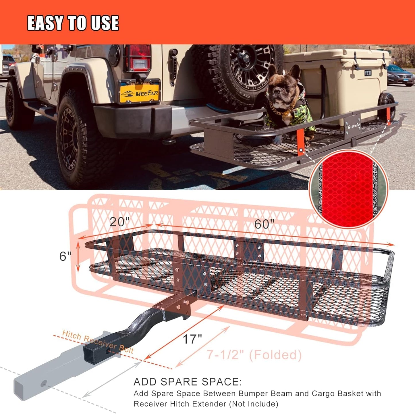 Roof Rack Universal Roof Basket 51" X 36" X 5" + Waterproof Bag
