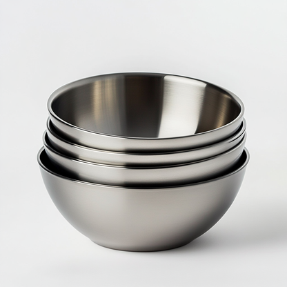 Iconw 5-Piece 304 Stainless Steel Mixing Bowls, Nesting and Stackable Kitchen Set