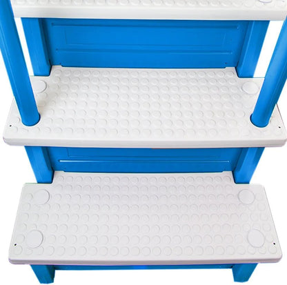 Select Anti-Slip in-Pool Steps | Gray | for Above Ground Swimming Pools | Can Mount to Decks 48" to 54" H | Safety Stairs Capacity Up to 300 lbs